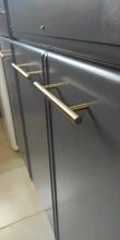 KAK-perillas de manija recta para puerta de cocina, manijas de acero inoxidable doradas de 2 ~ 20, 10mm de diámetro, para muebles