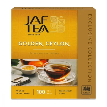 Tea Jaf tea "Golden Ceylon", Black, 100 bags 
Tea Jaf tea "Golden Ceylon", Black, 100 bags