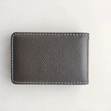 Tarjetero de cuero Pu para hombre y mujer, funda de Metal para tarjetas de crédito, venta al por mayor