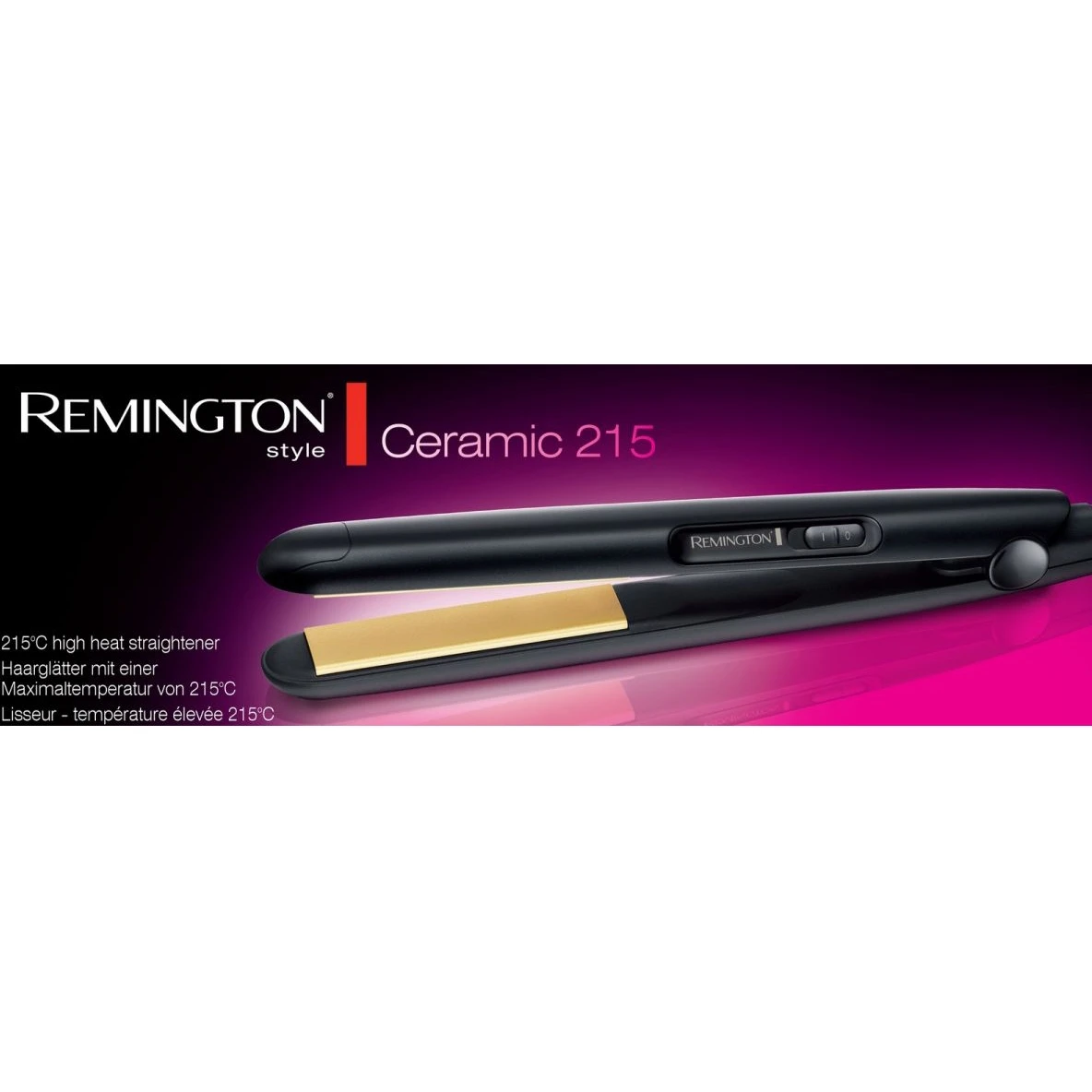 Стайлер REMINGTON S1450 (Нагрев 30 сек, нагрев до 215°C, керамические пластины 110х25 мм)