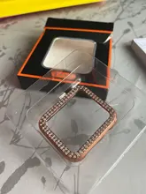 Las señoras de las mujeres para Apple Watch serie SE 6 5 4 3 PC de la cubierta Protector con punta de diamante parachoques para iWatch 40mm 44mm, 42mm, 38mm Accesorios