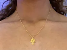 MAGNÍFICO CUENTO Mano de Hamsa Del Encanto Collar Colgante para Las Mujeres de Los Hombres de Steampunk Joyería Colar Gargantilla de Plata de Oro de Acero Inoxidable Hip Hop