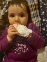 Mitones de silicona para dentición de bebé, guante mordedor de sonido para recién nacido, mordedor de lactancia masticable, juguete Natural para dejar de chupar el pulgar