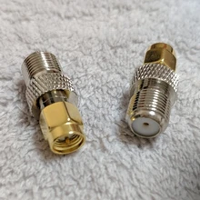 Adaptador de Jack a SMA F hembra macho, conector f-sma de Latón chapado en oro, conector Coaxial recto RF