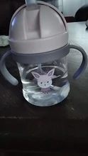 Taza de bebida de 300ml para niños, vaso de paja con diseño de dibujos animados para niños, resistente a caídas, botella de agua, Bola de aprendizaje azul