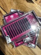 Abonnie tamaño C/D/L rizo clásico individuales extensiones de pestañas de vizón pestañas bandeja ruso volumen mate pestañas