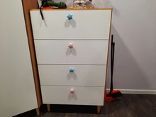 NAIERDI-perilla cerámica para gabinete de habitación de niños, tirador de armario con diseño de dibujos animados, luna y estrella, manijas para puerta de jardín