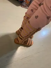 Sandalias romanas de cuero para niñas, zapatos de gladiador a la moda para niñas pequeñas, de alta calidad, para verano, B969, 2021
