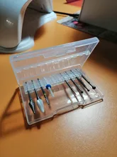 Caja de almacenamiento clara de 10/20/30 ranuras acrílicas para broca de uñas, contenedor con soporte para limas, accesorios para uñas