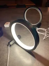 Led-Table-Lamp Night-Light Acrylic Bedroom Dimmable Living-Room Circular Black/white