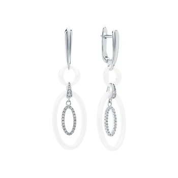 Silver earrings with ceramics and cubic zirconia sunlight sample 925
Silver earrings with ceramics and cubic zirconia sunlight sample 925