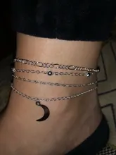 17 millas multicapa Vintage corazón infinito mapa pulseras para las mujeres 2020 Luna estrella pulsera de tobillo en la pierna de verano joyería para pie de playa