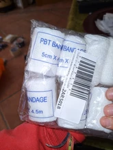 Vendaje elástico PBT de 6 rollos, Kit de primeros auxilios, rollo de gasa, vendaje de cuidado médico de enfermería, 5cm x 4,5 m