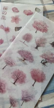 Etiquetas adhesivas decorativas para decoración, paquete de 6 hojas de papel Sakura Washi para primavera romántica