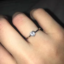 2 unids/set ajustable-corazón en forma de carta de cobre Chapado en plata 30% Cristal, anillo de los hombres de la joyería de las mujeres al por mayor Dropshipping. Exclusivo.