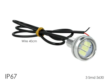 Power Led button pattern Slim 12V 3W with 3 Smd 5630 IP67 6000K Eagle Eye Led daytime running lights silver casing
Power Led button pattern Slim 12V 3W with 3 Smd 5630 IP67 6000K Eagle Eye Led daytime running lights silver casing