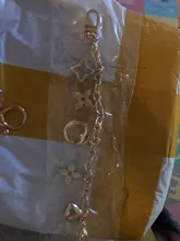 Correa de cadena de diseñador con flor dorada, cadena de metal plateado para bolso, accesorios, Hardware de alta calidad