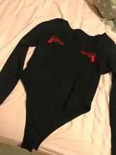 OMSJ Casual de moda pistola monos bordados manga larga cuello U Bodycon damas mono 2020 Otoño Invierno diario Streetwear monos