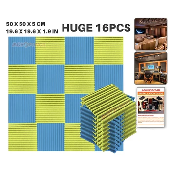 Arrowzoom 16 pcs Set 19.6 x 19.6 x 1.9" Metro Striped Studio Sound Absorption Acoustic Foam 5 Color Combinations KK1041
Arrowzoom 16 pcs Set 19.6 x 19.6 x 1.9" Metro Striped Studio Sound Absorption Acoustic Foam 5 Color Combinations KK1041