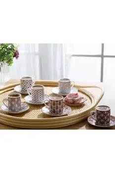 6 Person Coffee Cup Set Danny Porcelain 12 Piece Coffee Cup Set 80 Ml Claret Red / Coffee Enjoyment / Turkish Coffee
6 Person Coffee Cup Set Danny Porcelain 12 Piece Coffee Cup Set 80 Ml Claret Red / Coffee Enjoyment / Turkish Coffee