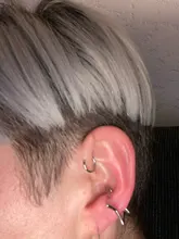 Pendientes de estrella hueca para niña, pendientes con tachuelas bohemios Vintage de cartílago falso, aretes de Clip para mujer, aretes punk rock