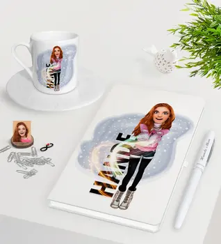 Personalized Barbie Doll Caricature Of White Notebook Pen Turkish Coffee Cup Seti-1 
Personalized Barbie Doll Caricature Of White Notebook Pen Turkish Coffee Cup Seti-1