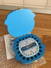 Caja de dientes de madera de Color español e inglés, organizador de dientes de niño y niña, almacenamiento de dientes de leche, colección de dientes, Umbilica, ahorra para regalos de recién nacidos