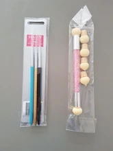 Esmalte de uñas en Gel, pendiente del cepillo con 4 cabezales de esponja de reemplazo, polvo brillante, punteado, gradiente, arte de uñas esponja