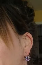 Aretes en forma de corazón de cristal negro para mujer, aretes en forma de corazón coreanos, accesorios de vestir, regalos de aniversario