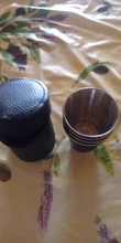 4 unids/lote 70ml Camping al aire libre vajilla de tazas suministros de Picnic de vino de acero inoxidable taza de cerveza tazas para whisky de cuero de la PU