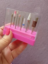 Portabrocas de Lima electrónica para uñas, 10/7 ranuras, caja de almacenamiento clara para limas eléctricas rotativas, accesorio herramienta de exhibición de uñas