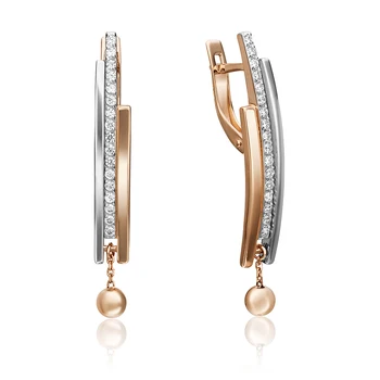 585 sterling gold earrings, platinum brand, art. 02-4354-401-1111-24
585 sterling gold earrings, platinum brand, art. 02-4354-401-1111-24