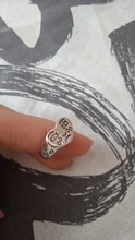 Anillo abierto con cara llorona para mujer, sortija ajustable de Color plateado antiguo, diseño geométrico, con caras y lágrimas