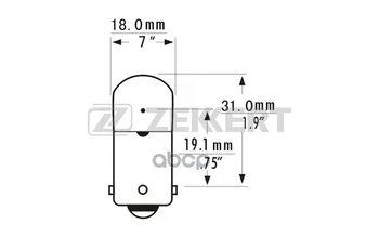 

Lamp r10w 12v 10 W BA15s zekkert art. LP-1034