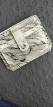 Tarjetero con textura de mármol, cartera pequeña de bolsillo para tarjetas de crédito, delgado y delgado, color blanco