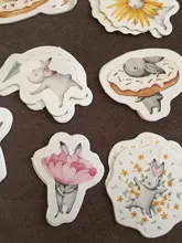 Mohamm mes liebre lindo hojas para diario Mini pequeña bala decoración Kawaii pegatinas Scrapbooking agenda de papelería