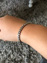 Pulsera de acero inoxidable para hombre y mujer, cadena cubana, brazalete de Color, regalo de joyería