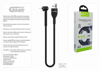 Cable MicroUSB Carga Rápida 2.4A 100cm Nylon Trenzado Conector Soporte Sobremesa
Cable MicroUSB Carga Rápida 2.4A 100cm Nylon Trenzado Conector Soporte Sobremesa
