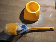 Toilet-Brush-Holder Donald Wc-Accessories Trump-Head Bath Silicone Yellow for Funny Practical