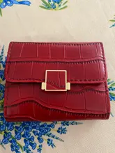 Tarjetero Retro de cocodrilo, cartera con patrón de cocodrilo, tarjetero multifuncional, funda para tarjetas de crédito, monedero de mano de PU a la moda