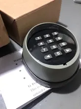 Teclado inalámbrico de metal para puerta de garaje, abridor de teclado con código rodante de 433mhz, con receptor de 2 canales de 12V/24V