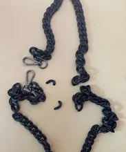 Bolso de mano con cadena acrílica, cadena de 40-120cm, asa para bolsa blanca y negra, accesorios para bolso, 2020