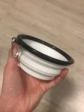 Update travel folding silicone pet bowl slow food water feeding BPA free plate for