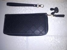 Cartera para teléfono móvil de gran capacidad con borlas de Cremallera larga para mujer, bolso para teléfono móvil con relieve, nuevo estilo, 2021