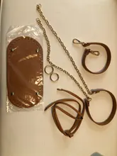 4 unids/set bolso hecho a mano conjunto de bolso de tela cubierta de correa de hombro bolso de cuero parte inferior para bolso de bricolaje bolso de hombro