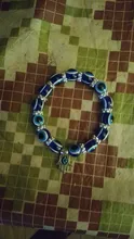 De moda de Color de plata azul de mal de ojo Hamsa la mano de Fátima Palm pulseras para las mujeres de la pulsera del encanto de estilo étnico joyería hecha a mano
