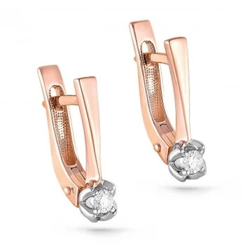 Kabarovsky earrings with 2 diamonds in red gold 
Kabarovsky earrings with 2 diamonds in red gold