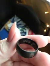 Anillo de acero inoxidable con diseño de alas de la libertad para hombre y mujer, sortija de 8mm, color negro, plateado, para Fans de Anime