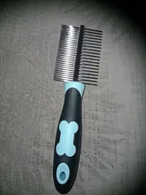 Peines de plástico MTL de acero inoxidable para mascotas, peine de doble cara para pelo de perros y gatos, con doble hilera