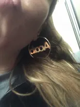 personalizado pendientes de acero inoxidable mujer Lucktune Pendientes de aro con nombre personalizado para mujer, aretes de tuerca de acero inoxidable, accesorios de joyería, regalo de boda y fiesta para niña